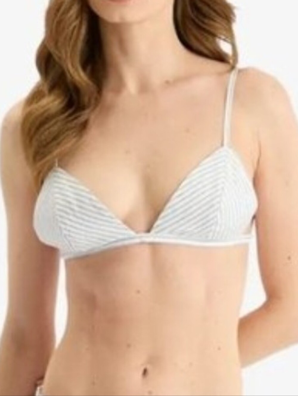 SKIMS Cotton Poplin Triangle Bralette NWT Size L